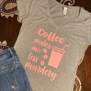 Coffee makes me less murdery shirt